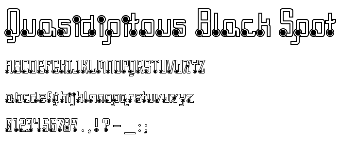 Quasidipitous Black Spot font